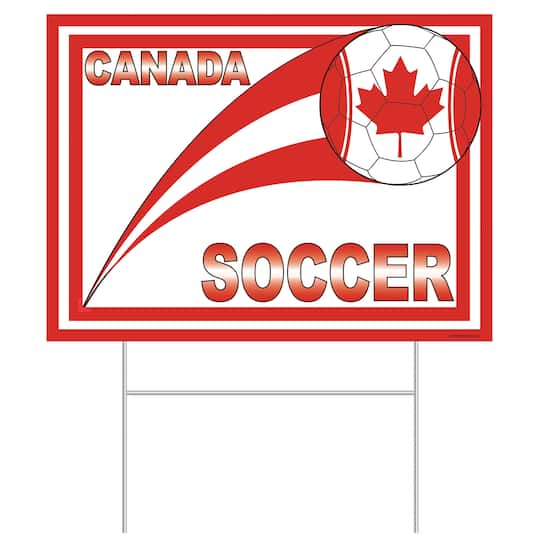 11.5" x 15.5" Canada Soccer Plastic Yard Sign By Beistle | Michaels®